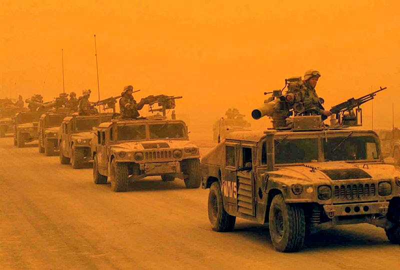 Humvee Iraq Sandstorm