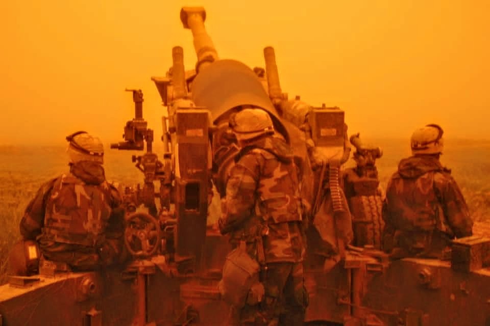 11th Marines Artillery Iraq Sandstorm