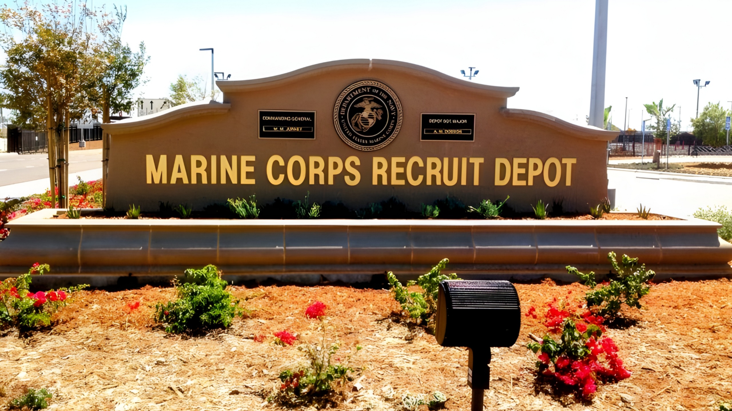 MCRD Marine Corps Recruit Depot Sign