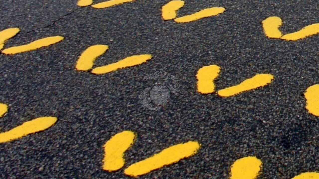 The Legendary Yellow Footprints of Marine Corps Boot Camp