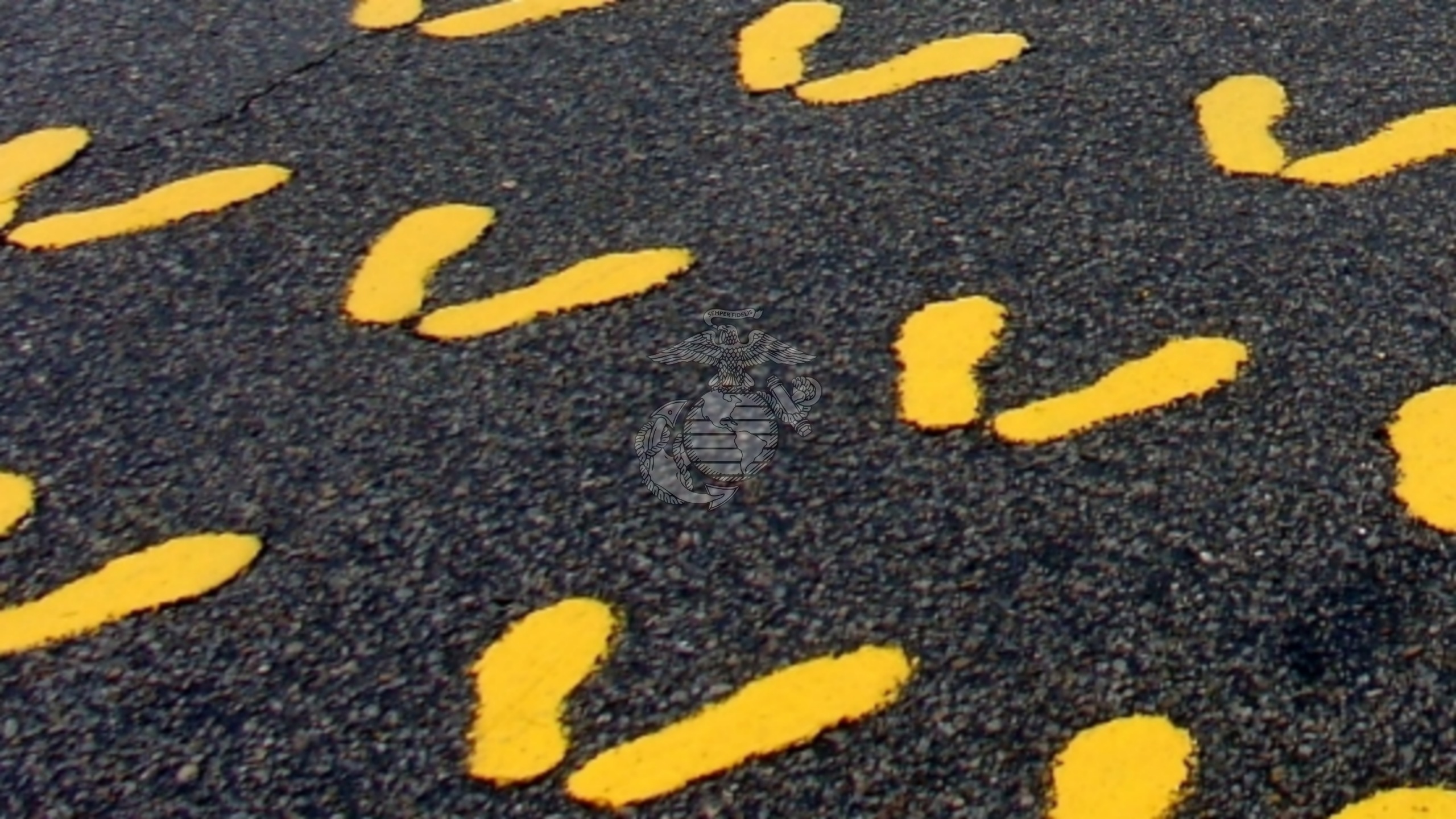 the legendary yellow footprints of marine corps boot camp